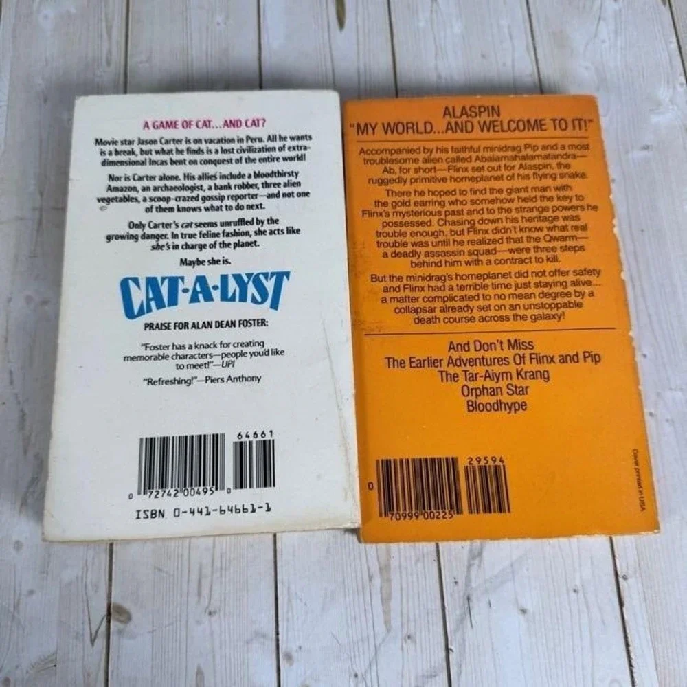 Alan Dean Foster Lot: Cat-A-Lyst 1991 & The End of the Matter 1983 Sci-Fi